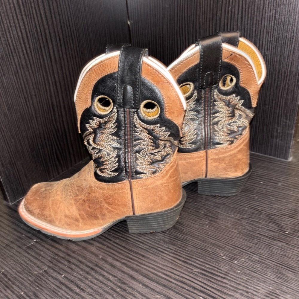 Boys 10.5 Brown and Black Dan Post Western Cowboy Boots